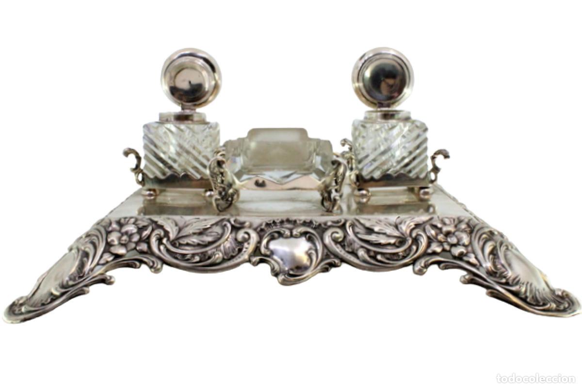 Antig&uuml;edades: tintero de plata