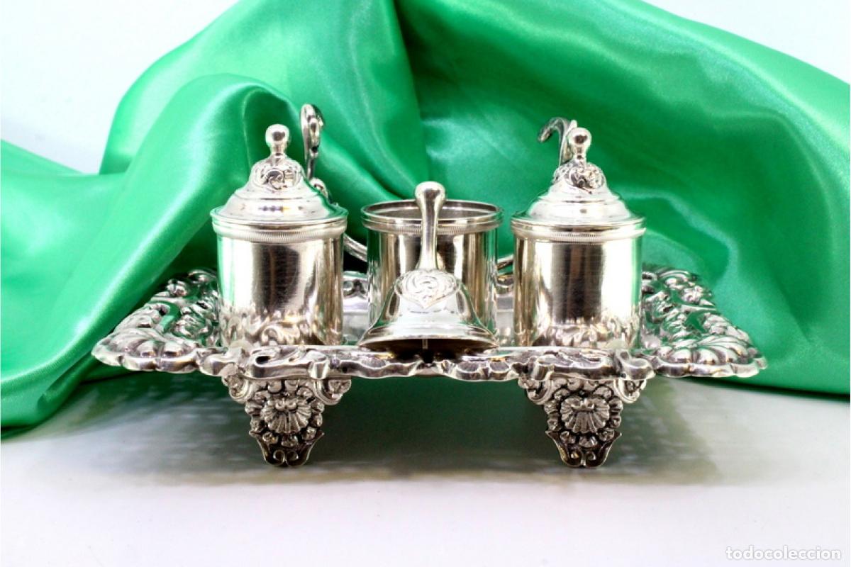 Antig&uuml;edades: tintero de plata - Foto 2