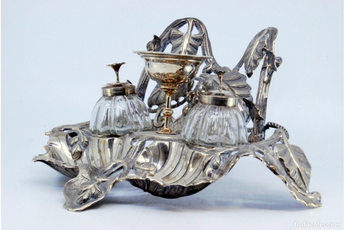 Antig&uuml;edades: tintero de plata - Foto 5