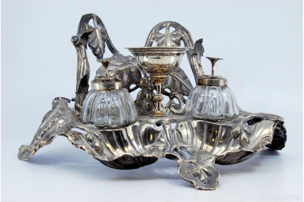 Antig&uuml;edades: tintero de plata - Foto 6