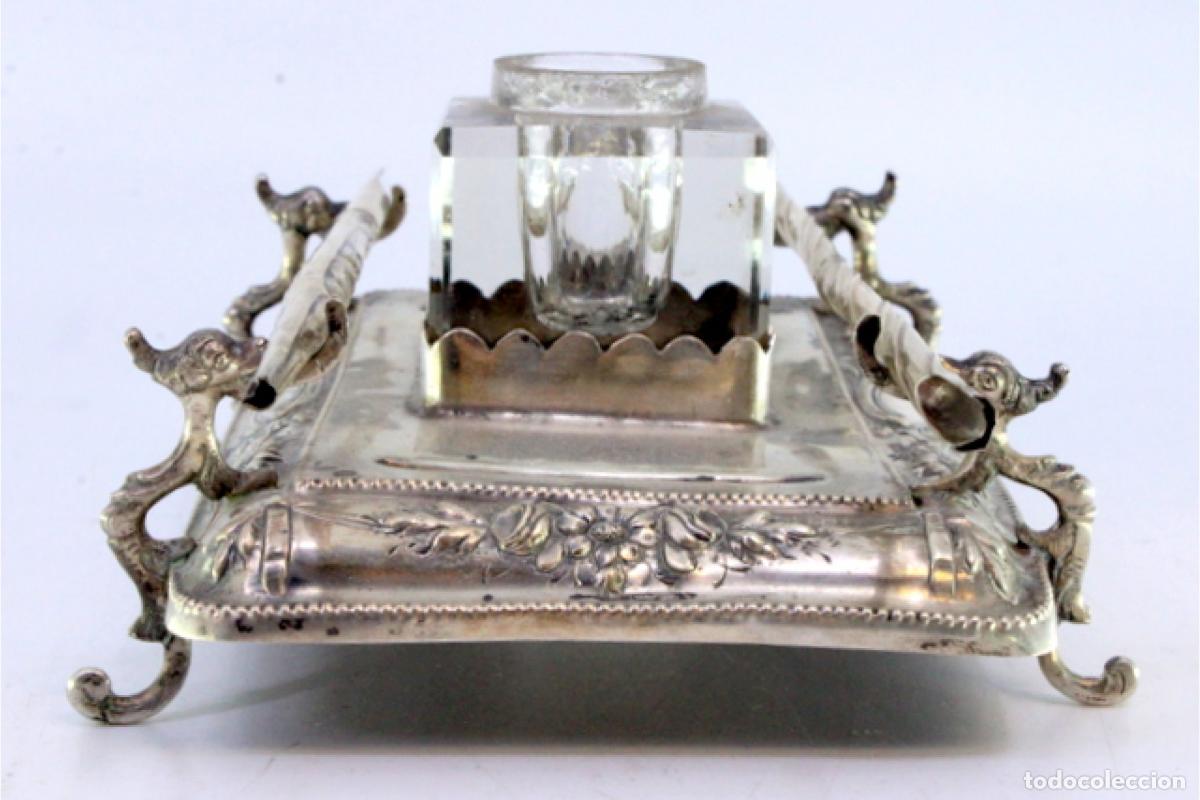 Antig&uuml;edades: tintero de plata - Foto 5