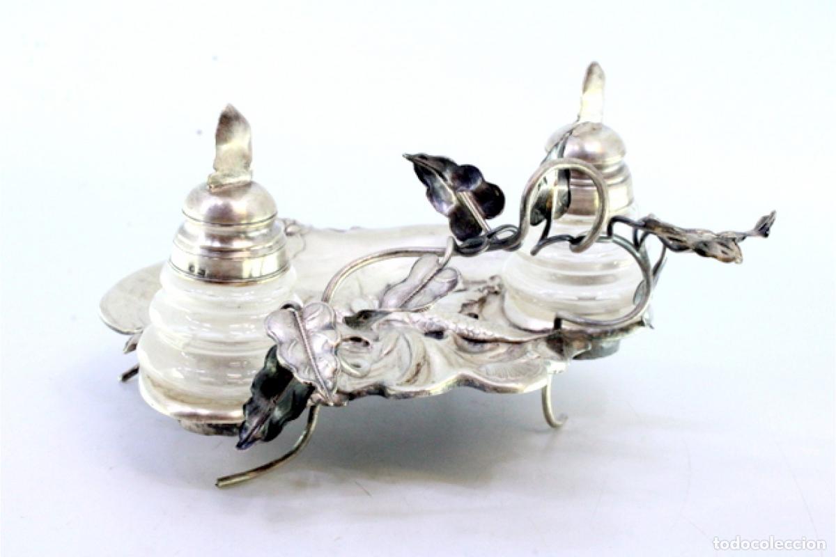 Antig&uuml;edades: tintero de plata - Foto 3