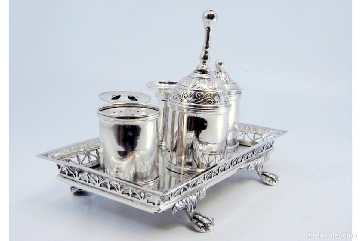 Antig&uuml;edades: tintero de plata - Foto 2