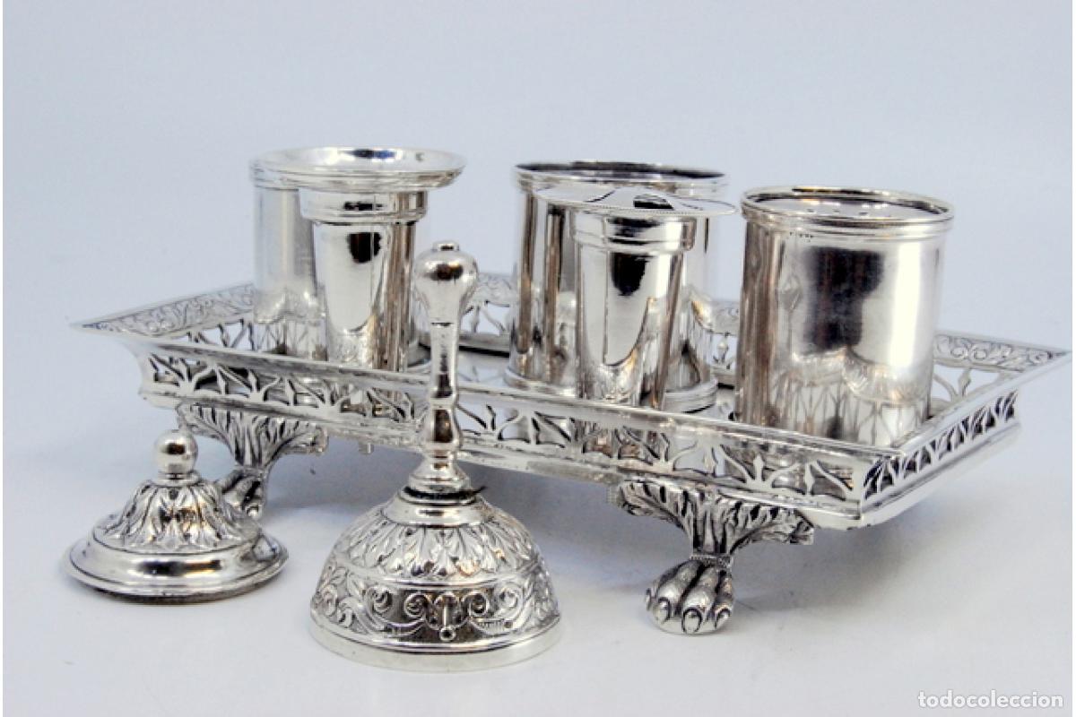 Antig&uuml;edades: tintero de plata - Foto 5
