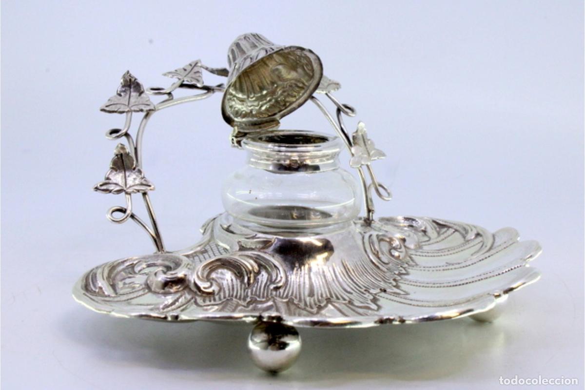Antig&uuml;edades: tintero de plata - Foto 5