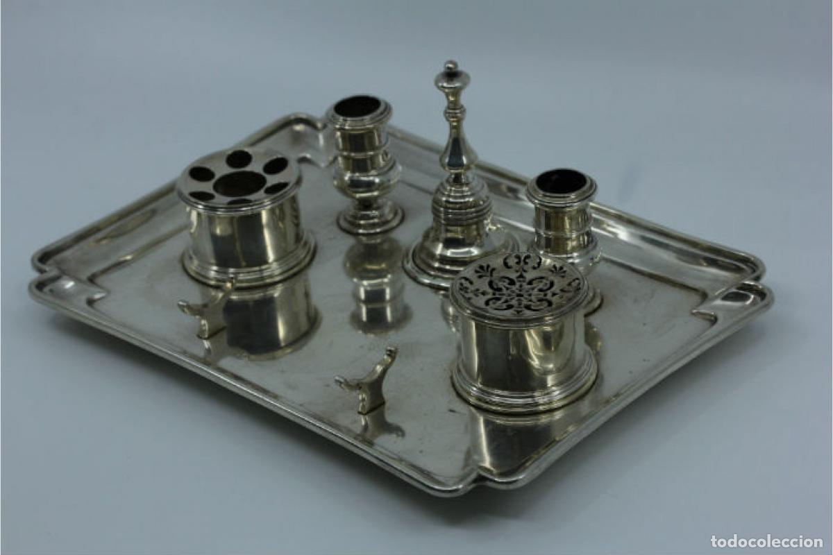 Antig&uuml;edades: tintero de plata - Foto 3