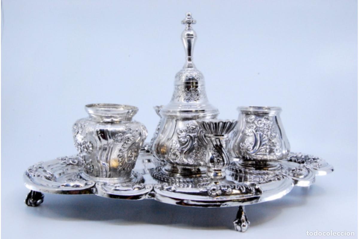 Antig&uuml;edades: tintero de plata - Foto 2