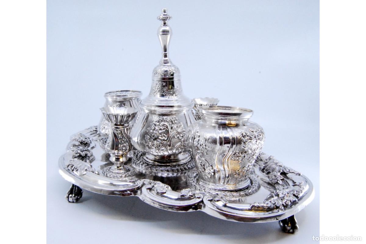 Antig&uuml;edades: tintero de plata - Foto 3