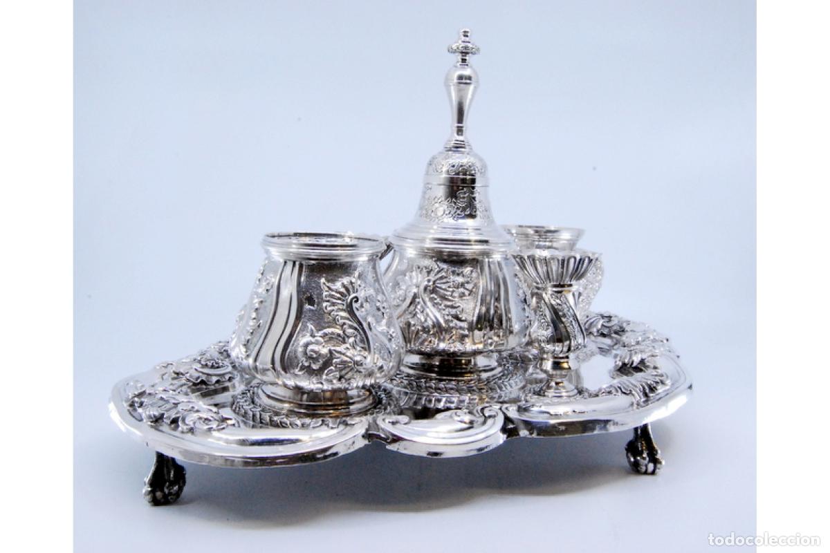 Antig&uuml;edades: tintero de plata - Foto 7
