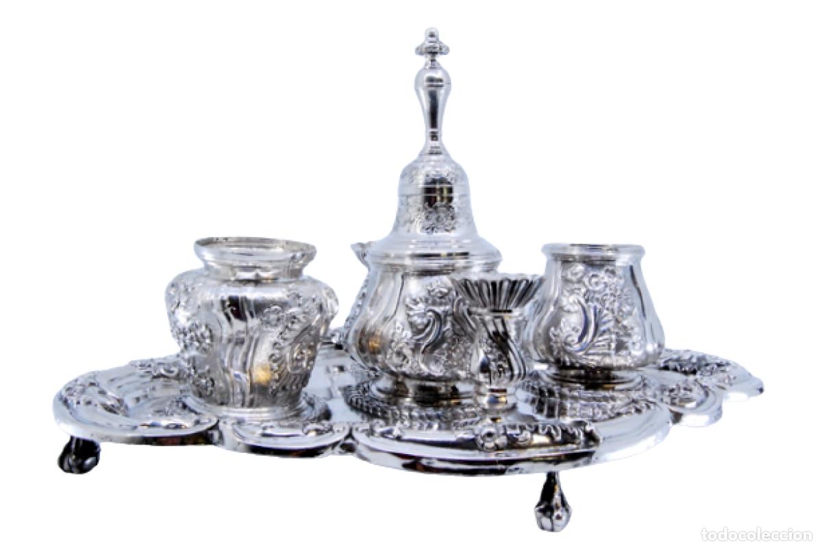 Antig&uuml;edades: tintero de plata