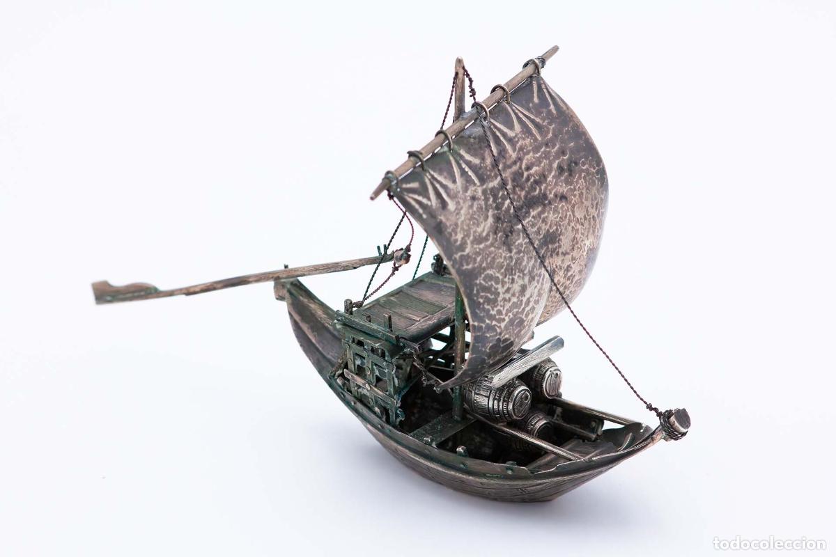 Antig&uuml;edades: Barco Rabelo, en plata - Foto 1