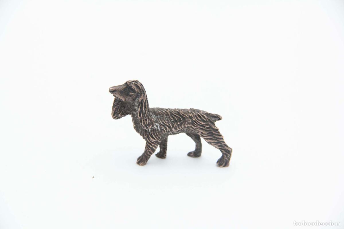 Oggetti Antichi: Perro Cocker Spaniel en color plata