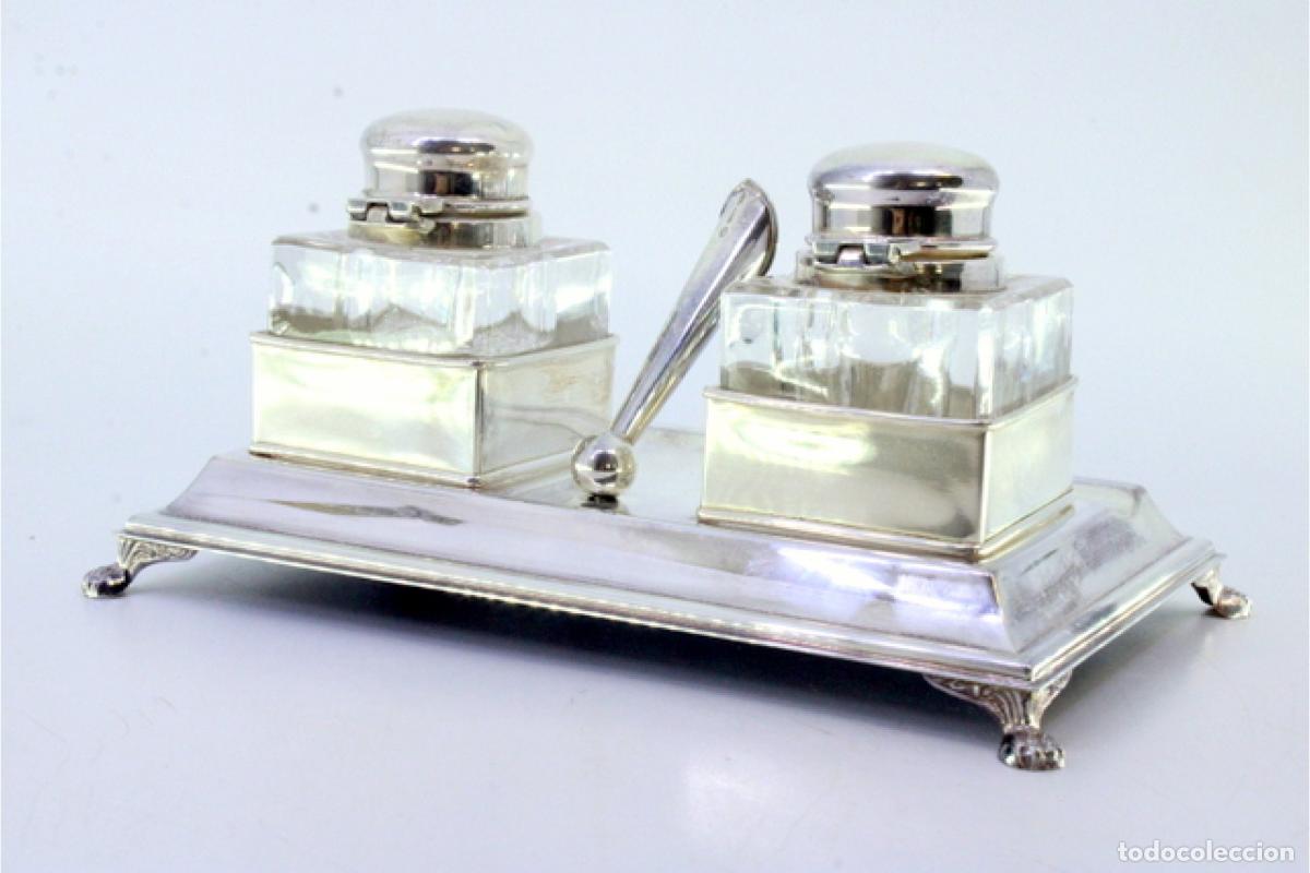 Antig&uuml;edades: tintero de plata - Foto 4