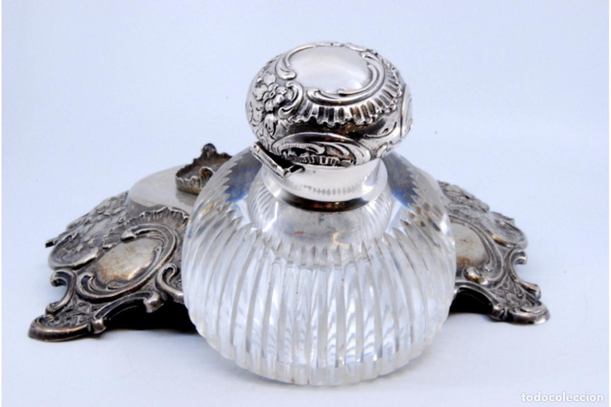 Antig&uuml;edades: tintero de plata - Foto 4