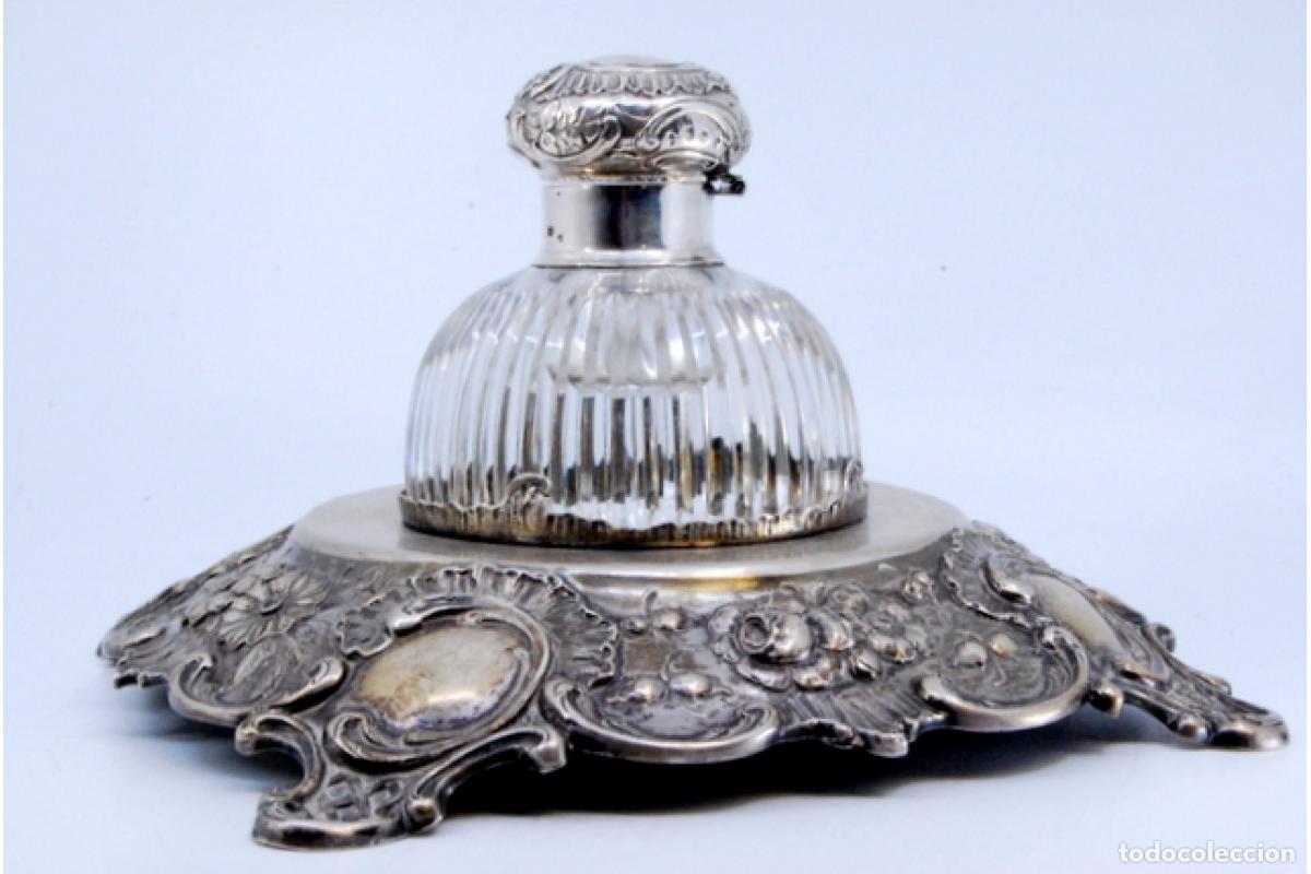Antig&uuml;edades: tintero de plata - Foto 9