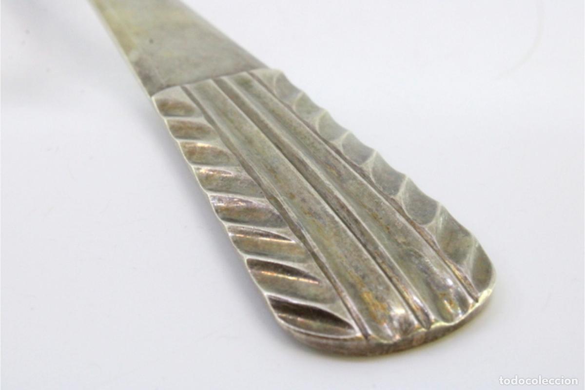 Antig&uuml;edades: Cuchara de plata para servir arroz - Foto 6