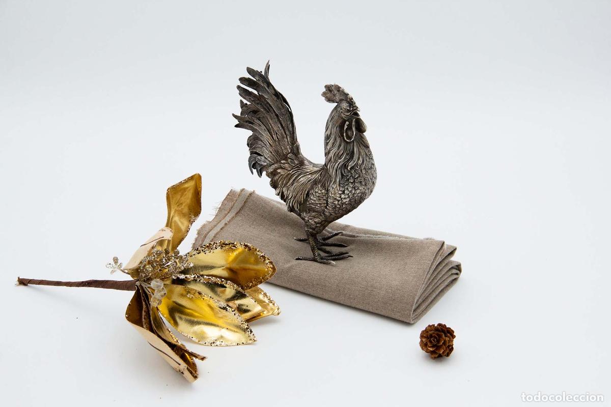 Antig&uuml;edades: gallo de plata - Foto 1