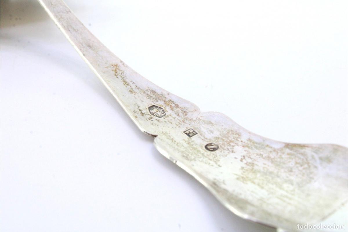Antig&uuml;edades: cuchara de salsa de plata - Foto 7