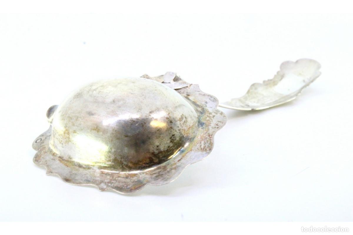 Antig&uuml;edades: cuchara de salsa de plata - Foto 8