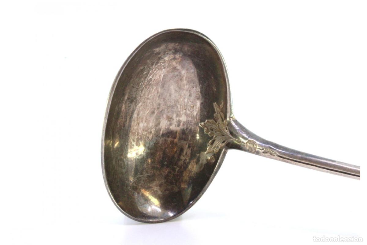 Antig&uuml;edades: cuchara de salsa de plata - Foto 5