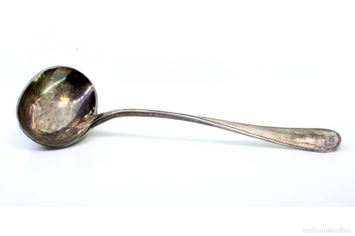 Antig&uuml;edades: cuchara de salsa de plata - Foto 6