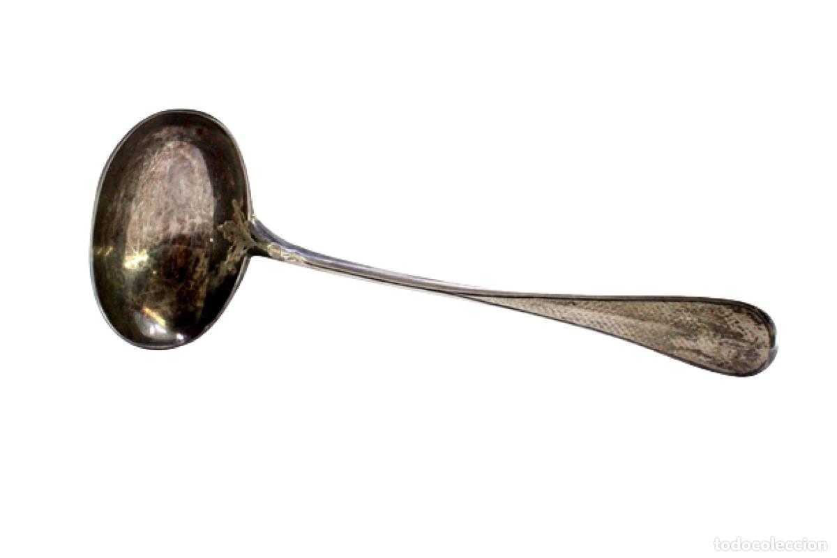 Antig&uuml;edades: cuchara de salsa de plata - Foto 1