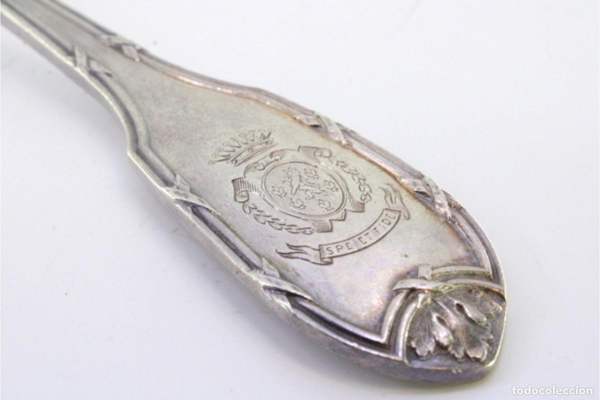 Antig&uuml;edades: Cuchara de helado de plata - Foto 3