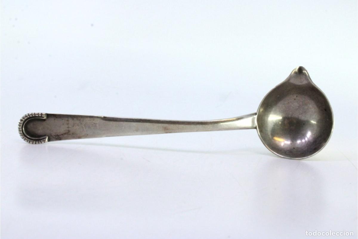 Antig&uuml;edades: cuchara de salsa de plata - Foto 7
