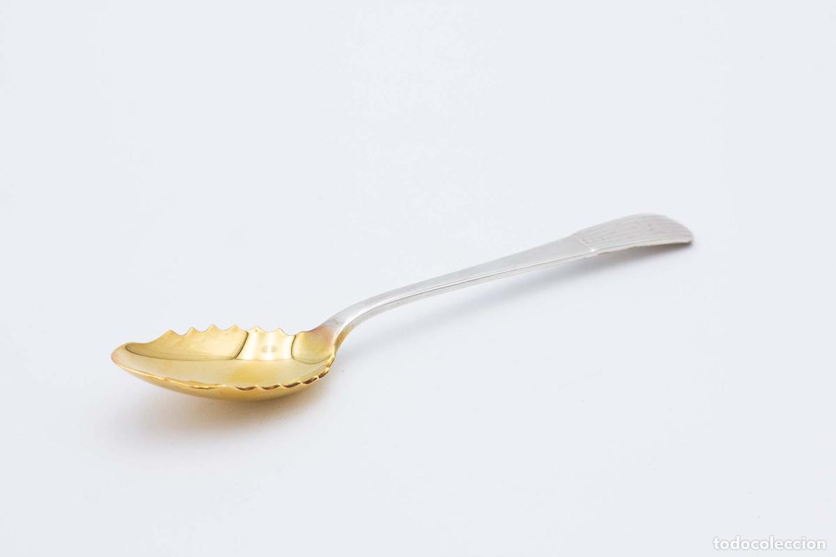 Antig&uuml;edades: cuchara de ensalada de plata - Foto 1