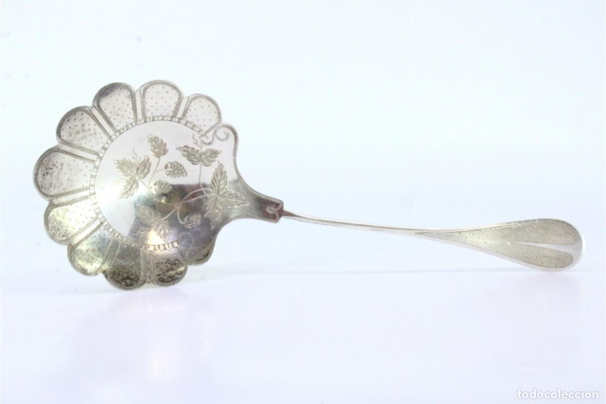 Antig&uuml;edades: cuchara de salsa de plata - Foto 5