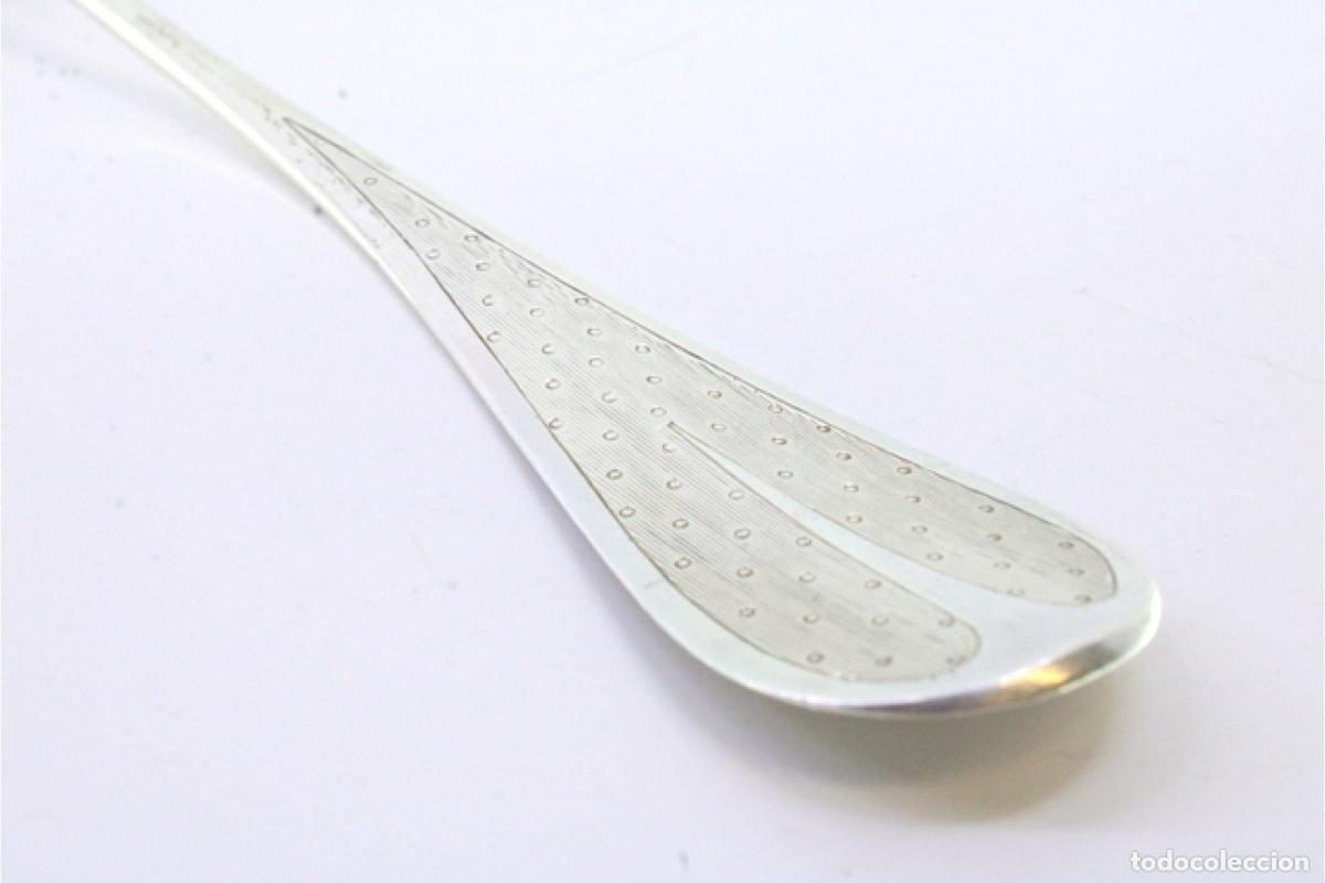 Antig&uuml;edades: cuchara de salsa de plata - Foto 6