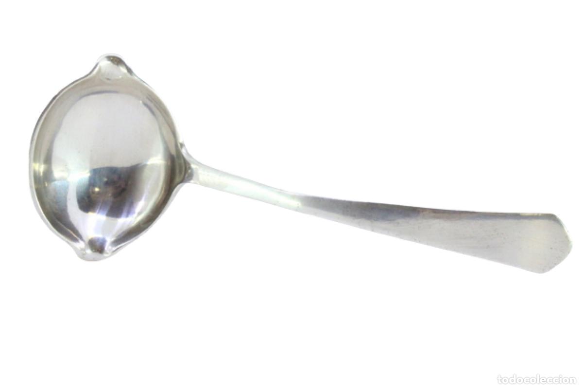 Antig&uuml;edades: cuchara de salsa de plata - Foto 1
