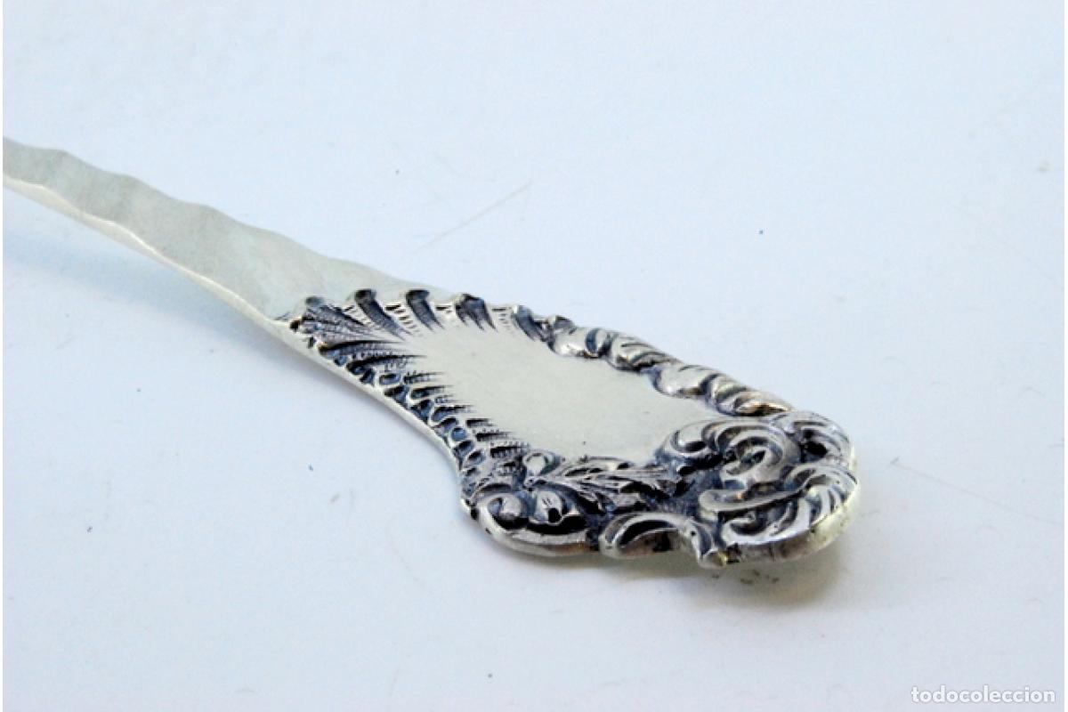 Antig&uuml;edades: cuchara de plata para aceitunas - Foto 4