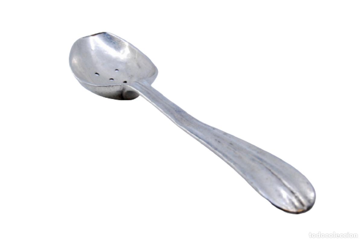 Antig&uuml;edades: cuchara de plata para aceitunas - Foto 1