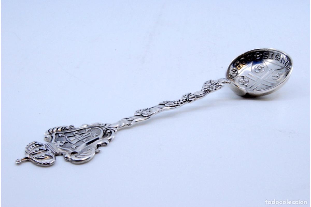 Antig&uuml;edades: Cuchara de plata - Escudo de armas y moneda - Foto 8