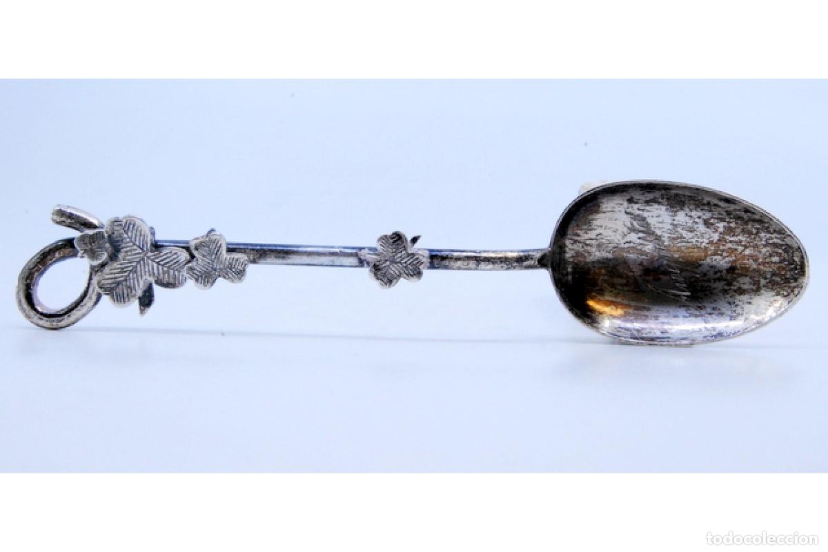 Antig&uuml;edades: Cuchara de plata - Tr&eacute;boles - Foto 6