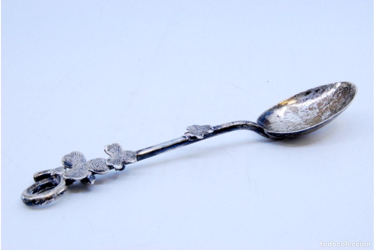Antig&uuml;edades: Cuchara de plata - Tr&eacute;boles - Foto 7