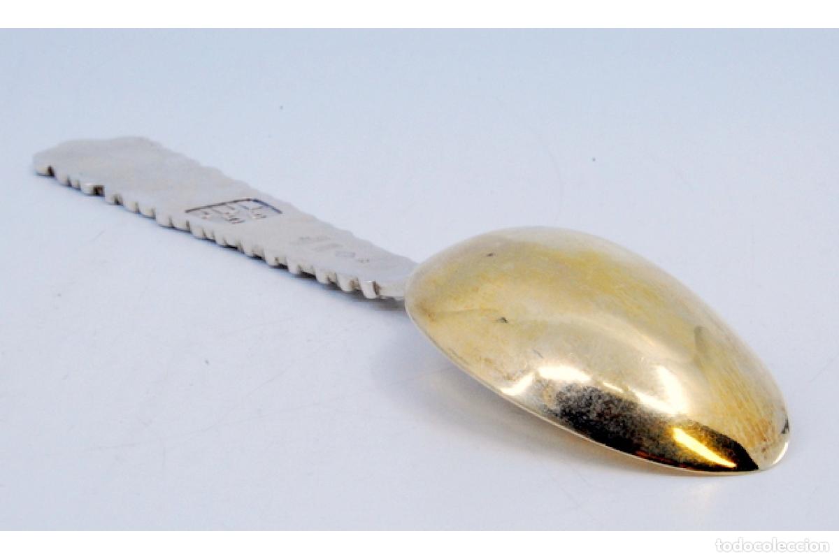 Antig&uuml;edades: cuchara de postre de plata - Foto 5