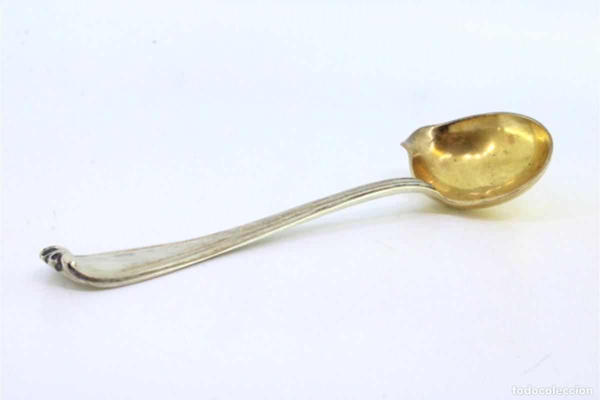 Antig&uuml;edades: cuchara de salsa de plata - Foto 5