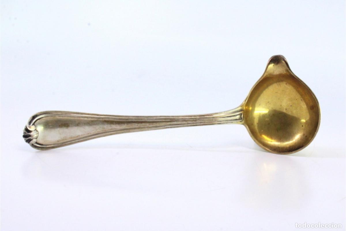 Antig&uuml;edades: cuchara de salsa de plata - Foto 6