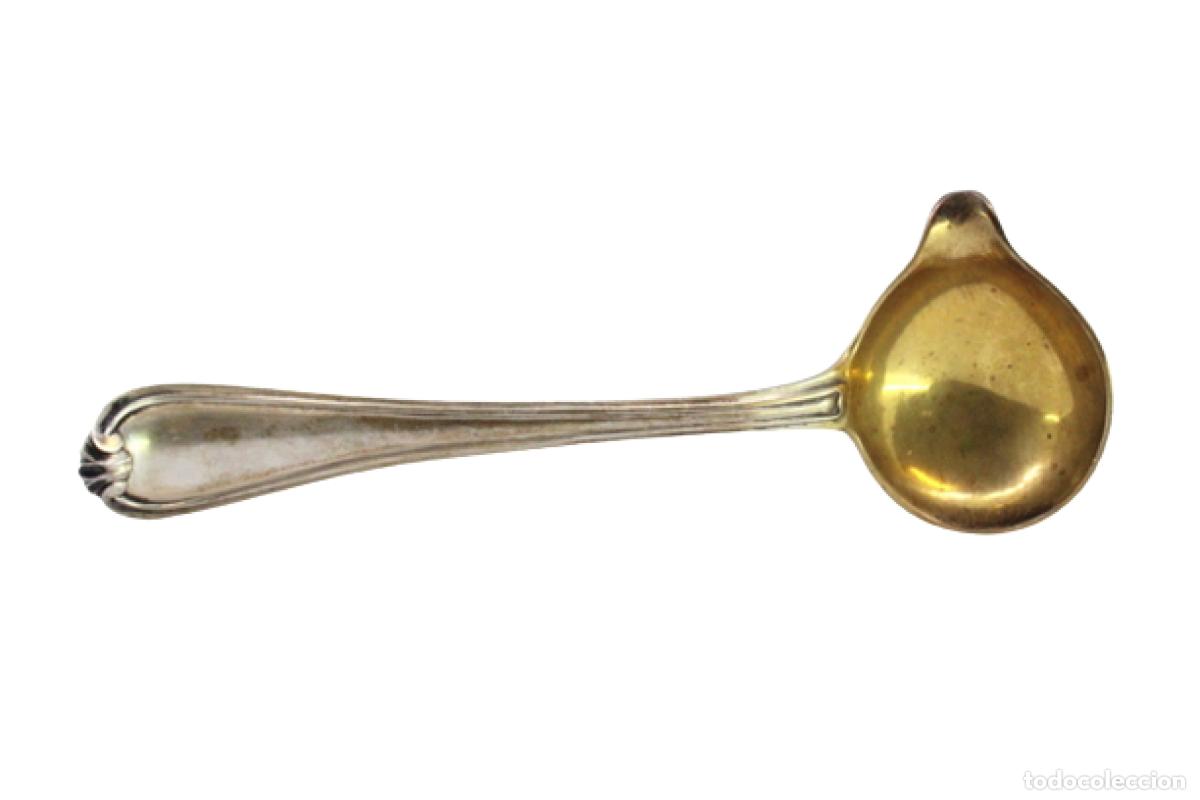 Antig&uuml;edades: cuchara de salsa de plata - Foto 1