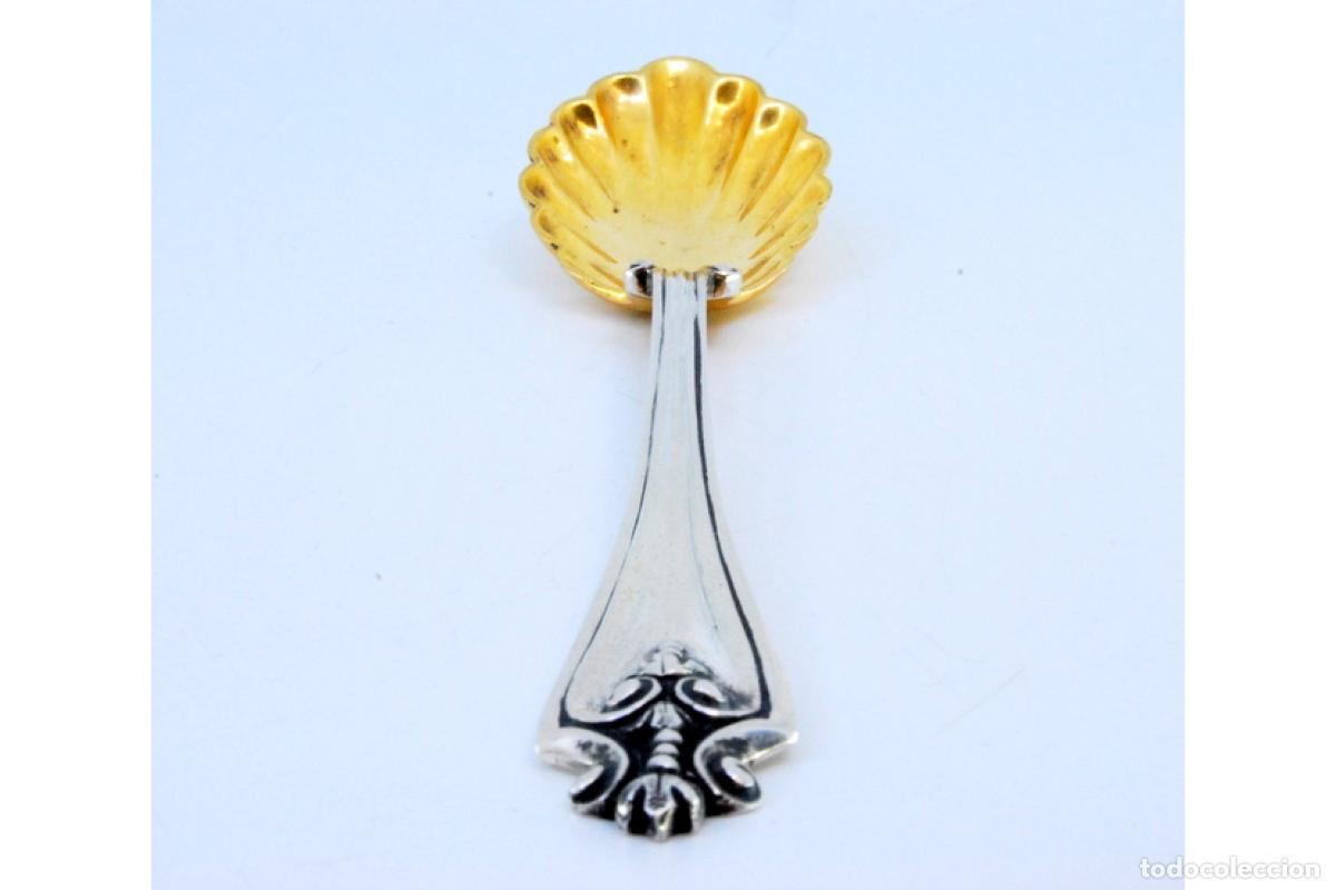 Antig&uuml;edades: cuchara de fruta de plata - Foto 3