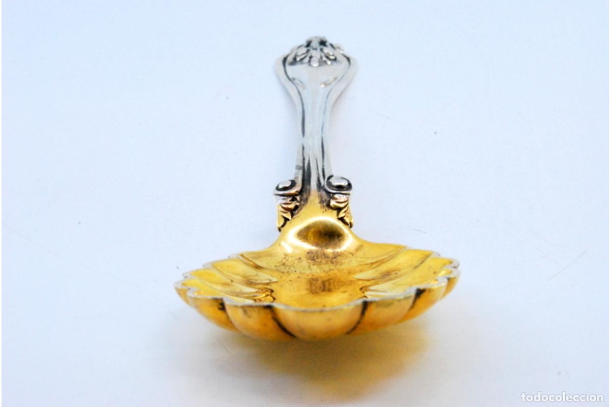 Antig&uuml;edades: cuchara de fruta de plata - Foto 7