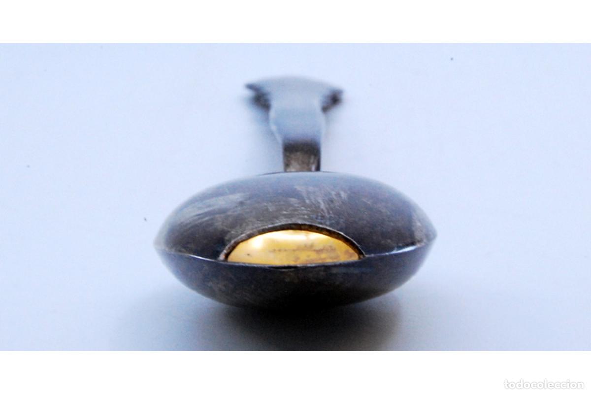 Antig&uuml;edades: Cuchara de beb&eacute; de plata ba&ntilde;ada en oro - Foto 5