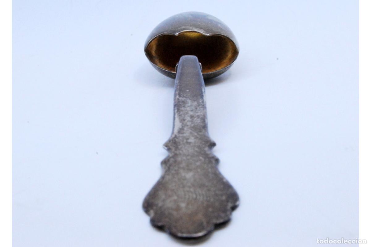 Antig&uuml;edades: Cuchara de beb&eacute; de plata ba&ntilde;ada en oro - Foto 6