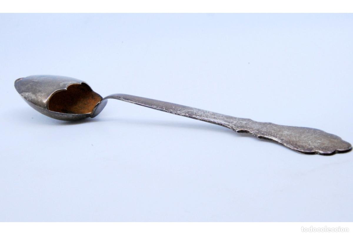 Antig&uuml;edades: Cuchara de beb&eacute; de plata ba&ntilde;ada en oro - Foto 8