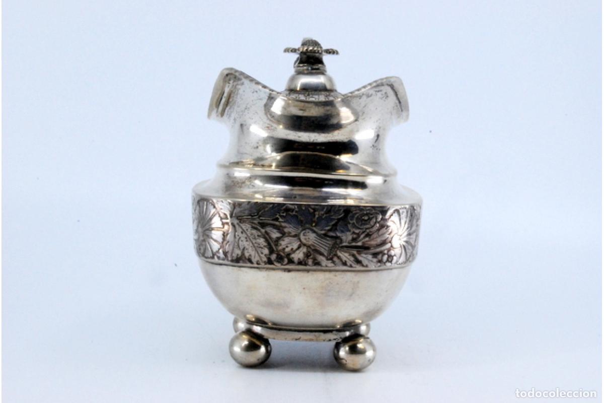 Antig&uuml;edades: jarra de leche de plata - Foto 2
