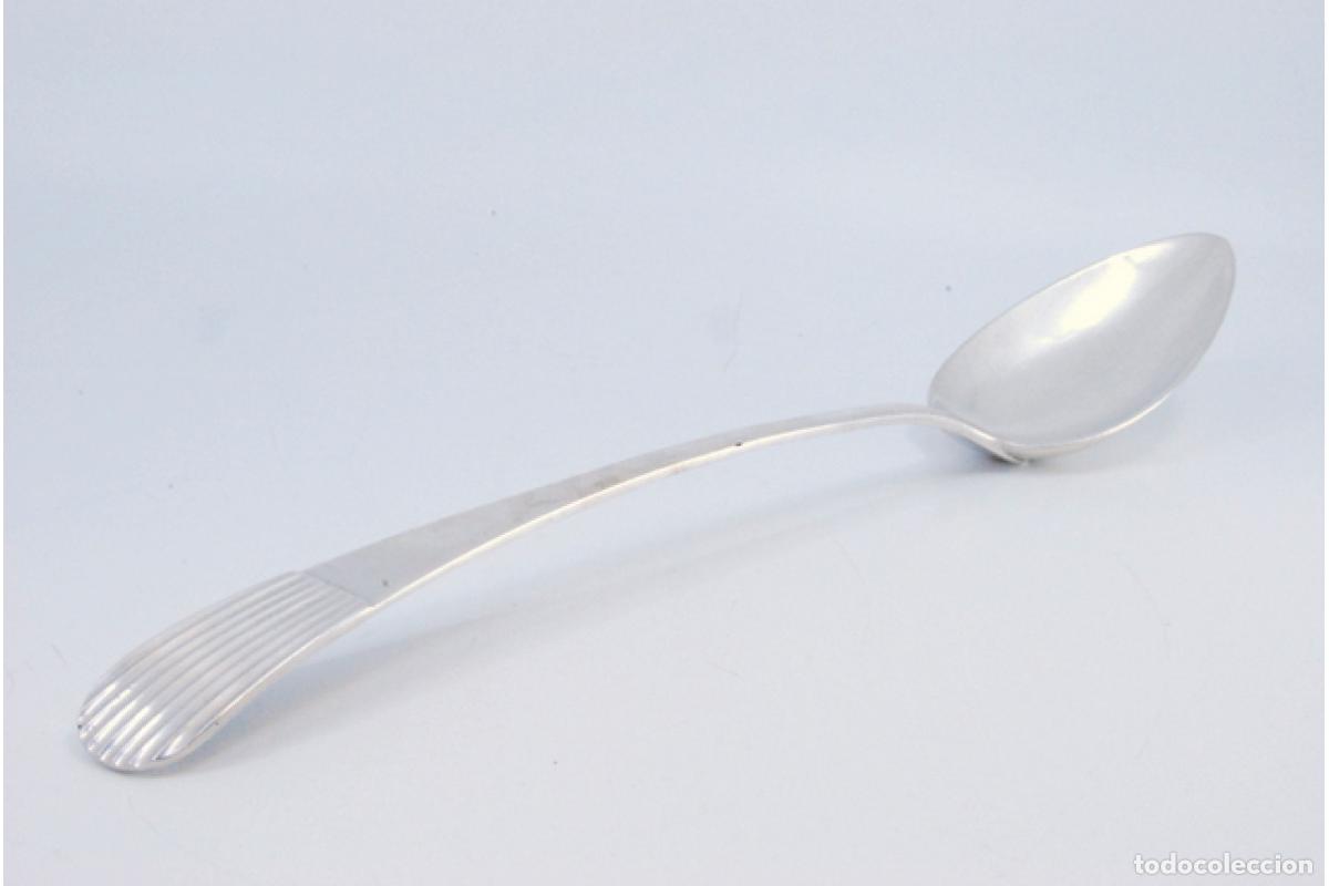 Antig&uuml;edades: Cuchara de plata para servir arroz - Foto 9