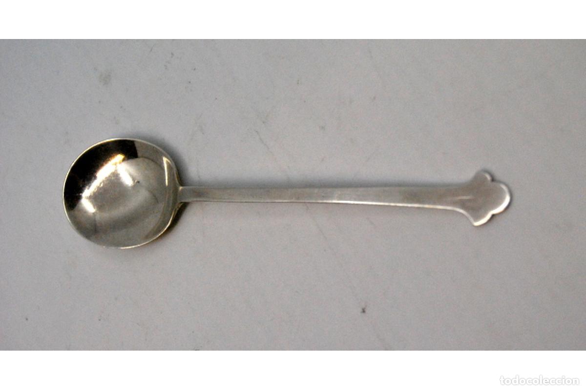 Antig&uuml;edades: Cuchara de helado de plata - Flor de Liz - Foto 2