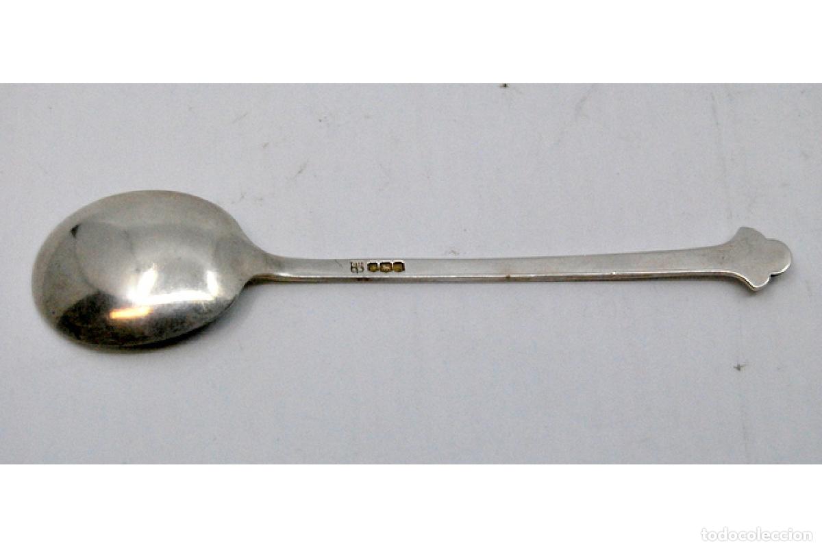 Antig&uuml;edades: Cuchara de helado de plata - Flor de Liz - Foto 3